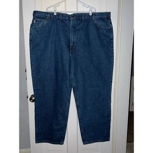 NWT Carhartt  Mens 52x32 Relaxed Fit Straight Leg Denim Jeans Blue Cotton